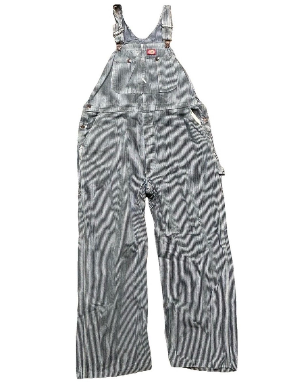 Dickies Blue and White Striped Men’s Overalls